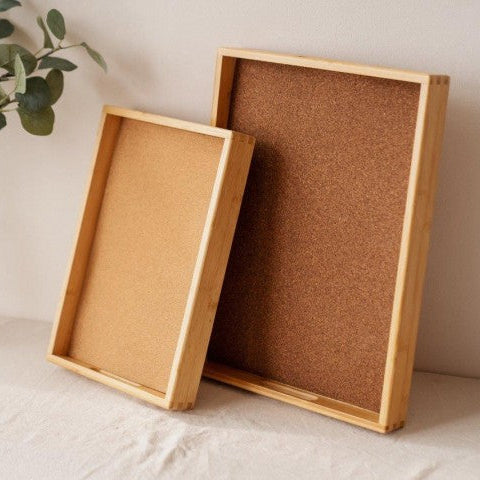 Bambus Tablett mit Kork Inlay - Elysera