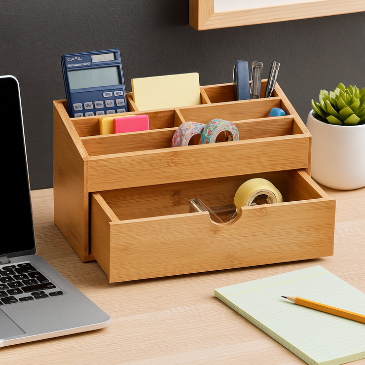 Organizer mit Schubfach Bambus - Elysera