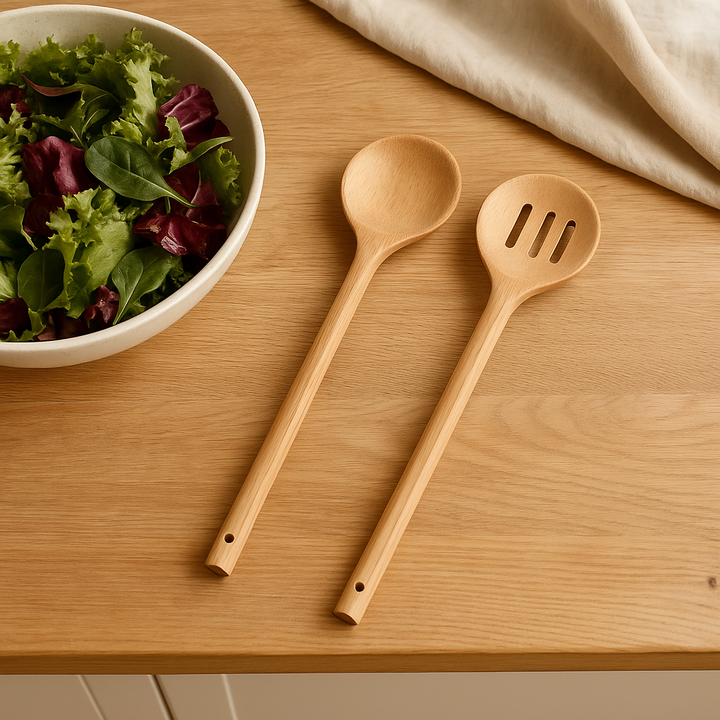 Salatbesteck-Set 2-teilig Gummibaum - Elysera