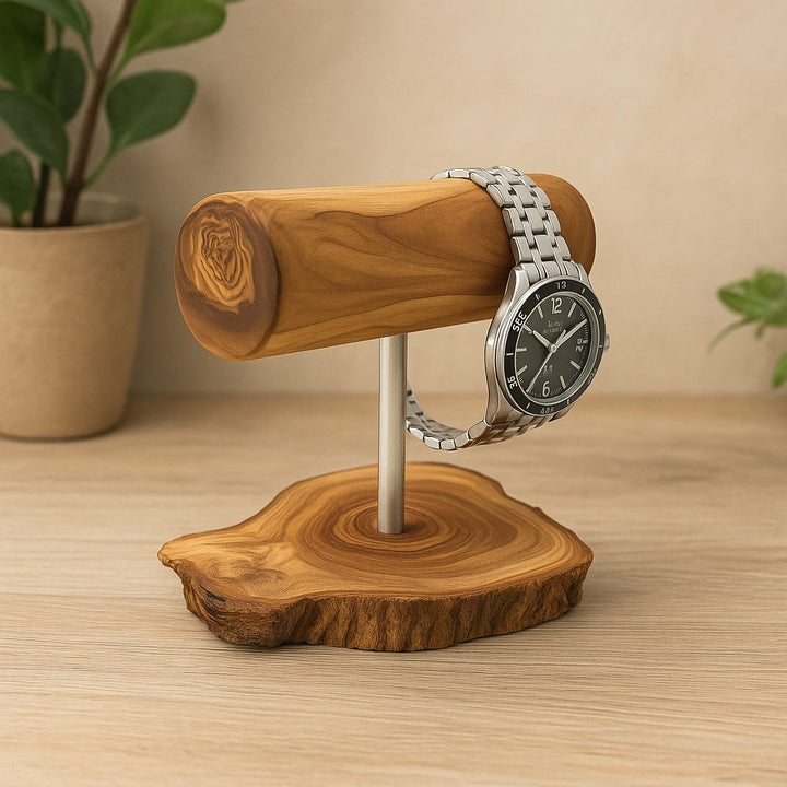 Uhrenhalter LUXURY aus Olivenholz - Elysera