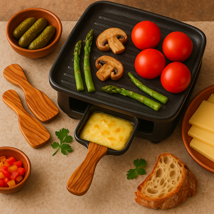 Raclette-Schaber aus Olivenholz - Elysera