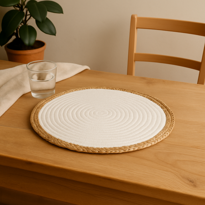 Platzset "Boho" Baumwolle/Maisblätter - Elysera