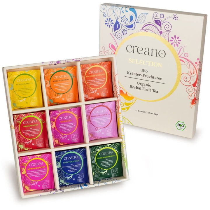 Creano Bio Früchte-Kräutertee 27er Geschenkset „ORGANIC HERBAL TEA“
