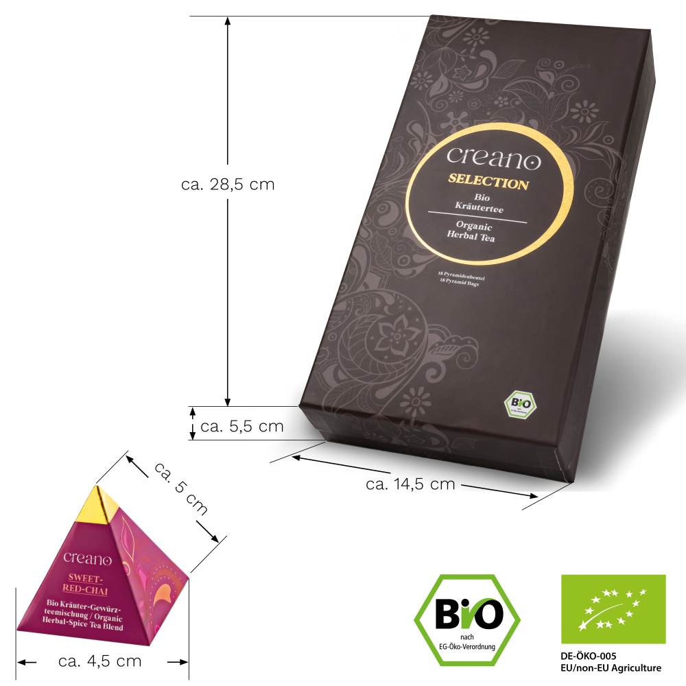 Creano Bio Früchte-Kräutertee 27er Geschenkset „ORGANIC HERBAL TEA“