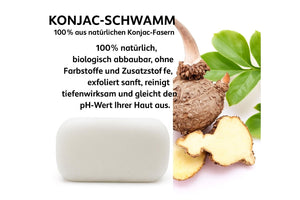 Klassischer Konjac XL Körperschwamm - Elysera