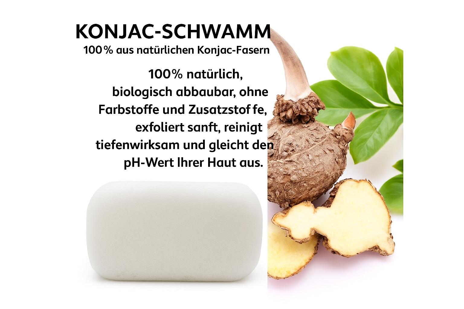 Klassischer Konjac XL Körperschwamm - Elysera