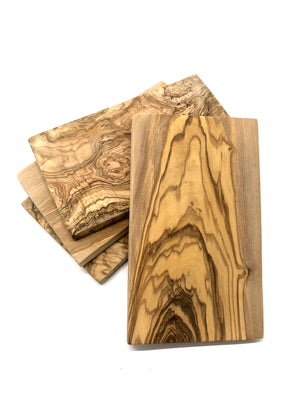 Frühstücksbrett eckig 25 × 15 cm aus Olivenholz - Elysera