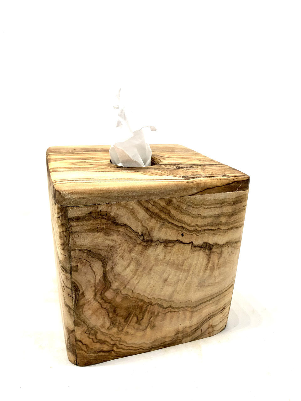 Kosmetiktücherbox aus Olivenholz - Elysera