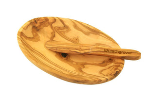 Buttermesser mit Schale aus Olivenholz - Elysera