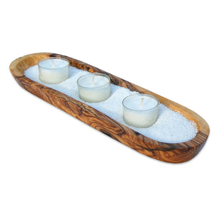 Kerzenhalter-Set WELLNESS inkl. Sand & 3 Teelichtern - Elysera