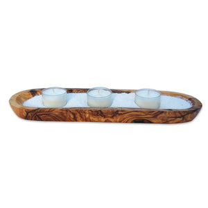 Kerzenhalter-Set WELLNESS inkl. Sand & 3 Teelichtern - Elysera
