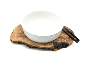Kressestation mit Schere aus Olivenholz und Porzellan - Elysera