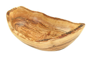 Obstschale rustikaler Rand aus Olivenholz - Elysera