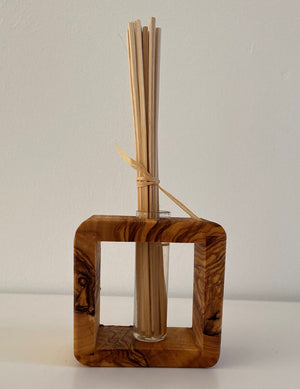 Raumduftspender aus Olivenholz inkl. Rattan Stäbe - Elysera