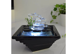Zimmerbrunnen - Himalaya - Crystal Line in Glas und Keramik - Elysera