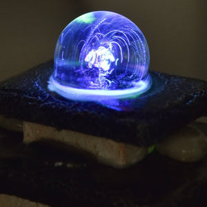 Zimmerbrunnen – Eka im Tempeldesign und farbigem LED-Licht - Elysera