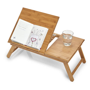 Betttablett mit Leseklappe Bambus - Elysera