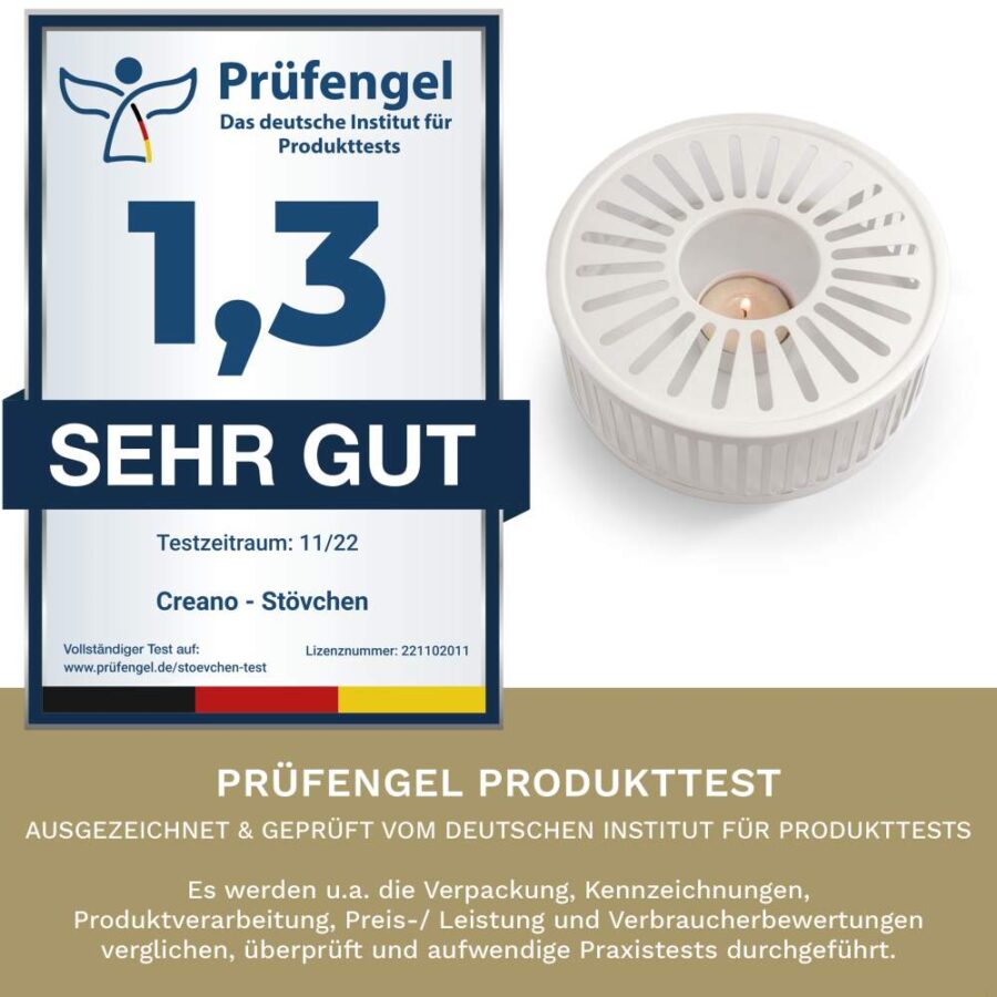 Creano Stövchen “Leaf” aus Edelstahl mit Teelichthalter