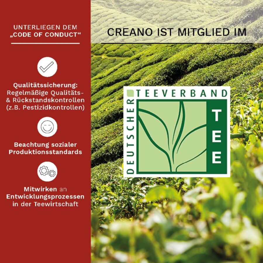 Creano Teeblumen Mix – Geschenkset “ErblühTee” mit Glaskanne Weißtee (6 Sorten)