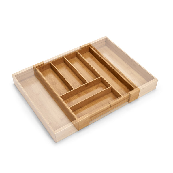 Besteckkasten ausziehbar Bambus/MDF - Elysera