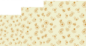 Bienenwachstuch „Honigwaben“ – 3er Set - Elysera