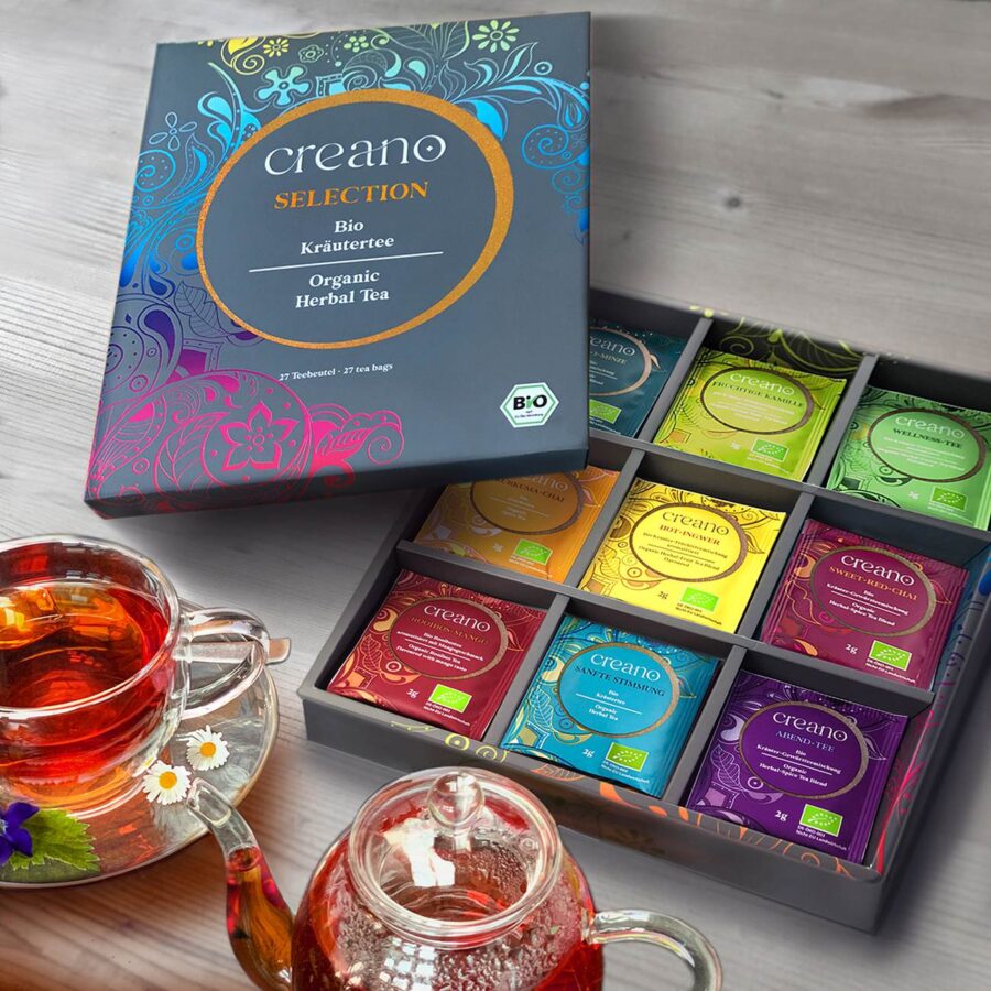 Creano Bio-Kräuter Tee – 27er Mix-Geschenkbox (9 Sorten)