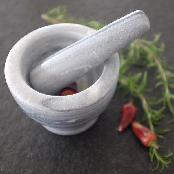 Mörser & Stößel-Set aus Marmor - Elysera