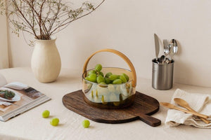 Servierschale aus recyceltem Borosilikatglas - Elysera