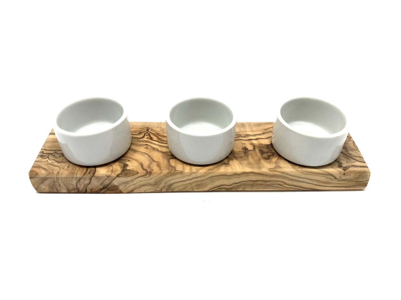 3er Salzschälchen-Set mit Schippchen und Tablett