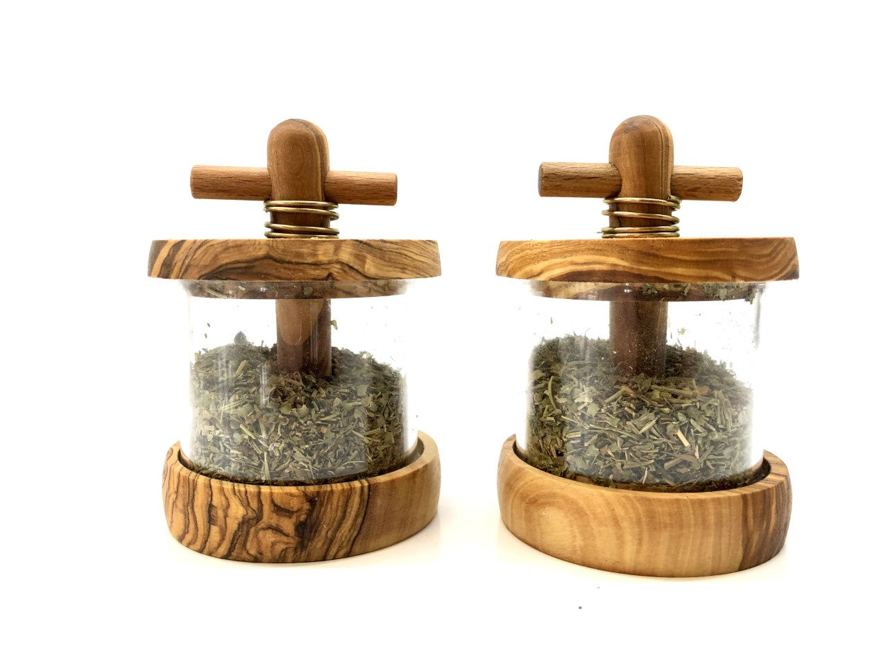 Kräutermühle aus Olivenholz
