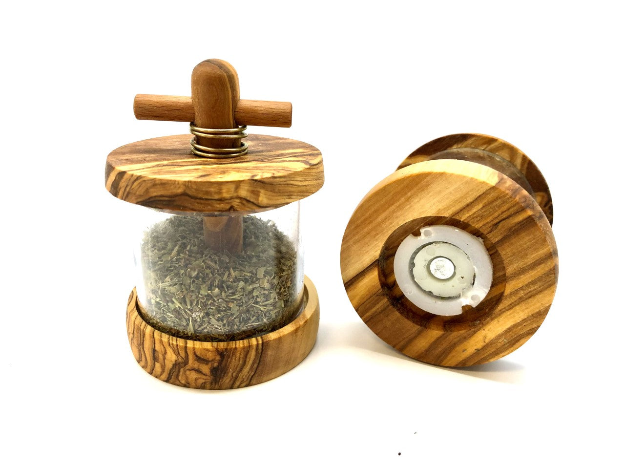 Kräutermühle aus Olivenholz