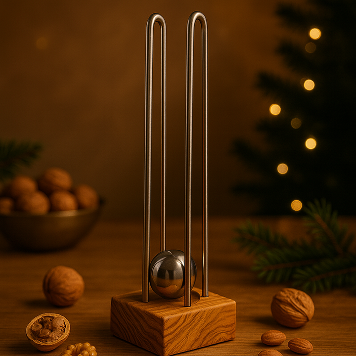 Nussknacker mit Kanonenkugel aus Olivenholz