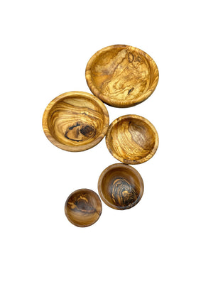 5er-Set Olivenholzschalen - Elysera