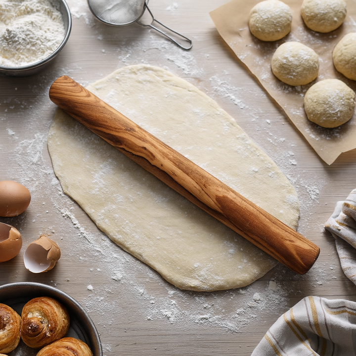 Teigroller Nudelholz DESIGN aus Olivenholz