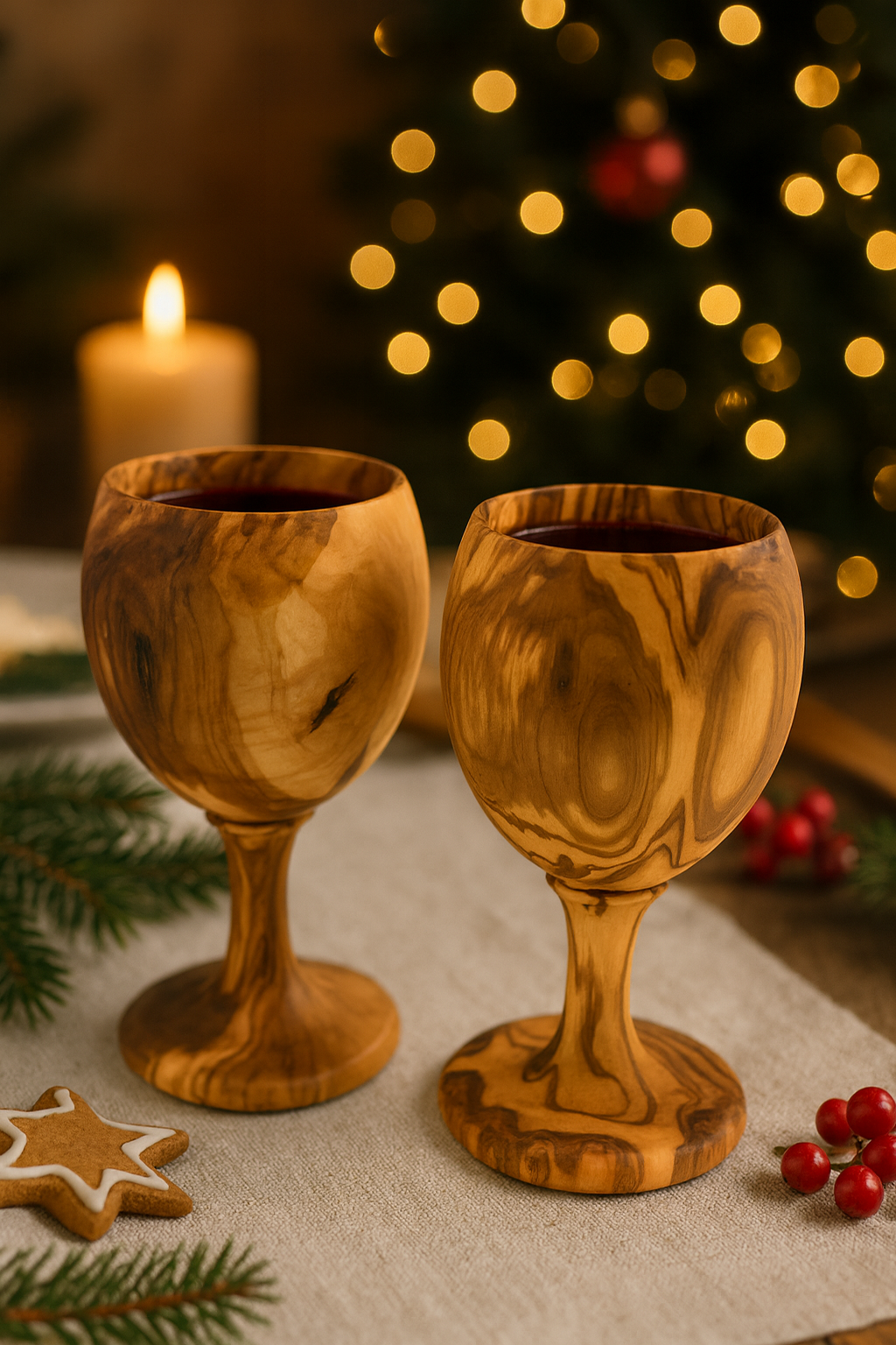 Weinkelch VINO aus Olivenholz