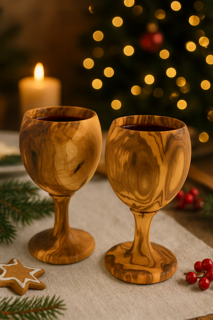 Weinkelch VINO aus Olivenholz