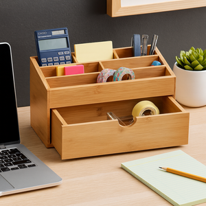 Organizer mit Schubfach Bambus - Elysera