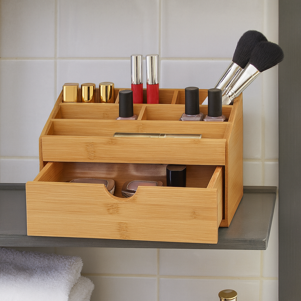 Organizer mit Schubfach Bambus - Elysera