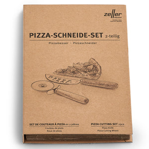 Pizza-Schneide-Set 2-teilig Akazie/Edelstahl - Elysera
