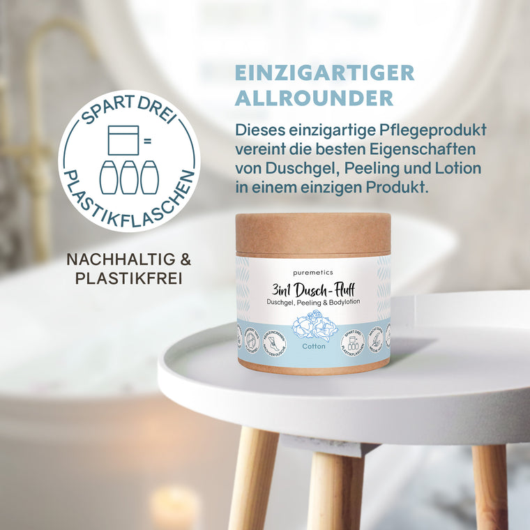 3in1 Dusch-Fluff „Cotton“