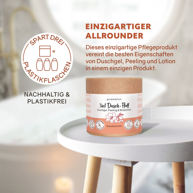 3in1 Dusch-Fluff „Mandelmilch“