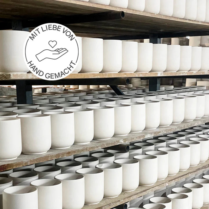 MY FLUFF Keramikgefäß „Türkis / Sand / Lichtgrau“ - Elysera