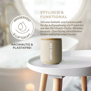 MY FLUFF Keramikgefäß „Türkis / Sand / Lichtgrau“ - Elysera