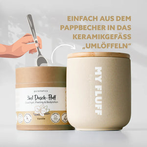 MY FLUFF Keramikgefäß „Türkis / Sand / Lichtgrau“ - Elysera