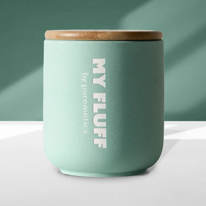 MY FLUFF Keramikgefäß „Türkis / Sand / Lichtgrau“ - Elysera