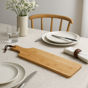 Schneide-/Servierbrett mit Griff Bambus - Elysera