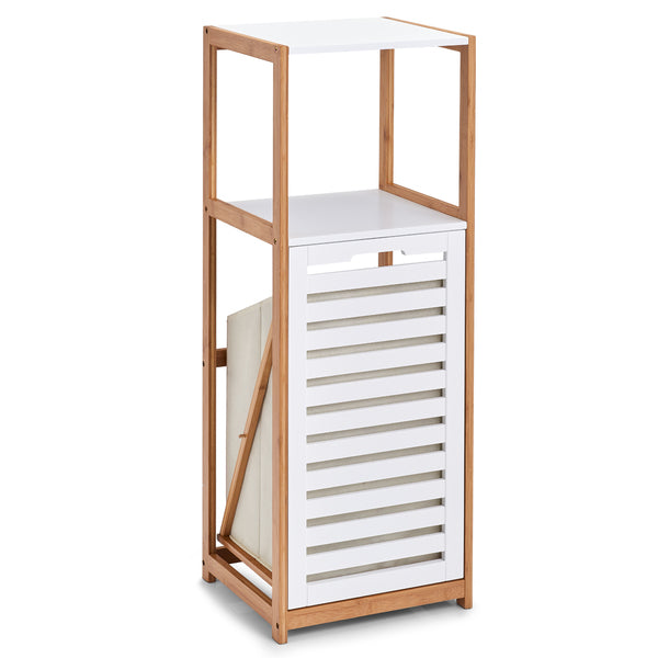Standregal mit Wäschesammler Bambus/MDF - Elysera
