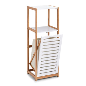Standregal mit Wäschesammler Bambus/MDF - Elysera