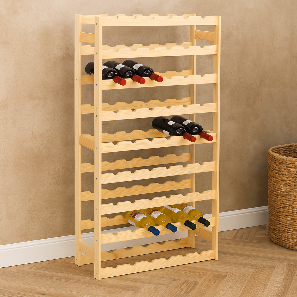 Weinregal für 54 Flaschen Kiefer - Elysera