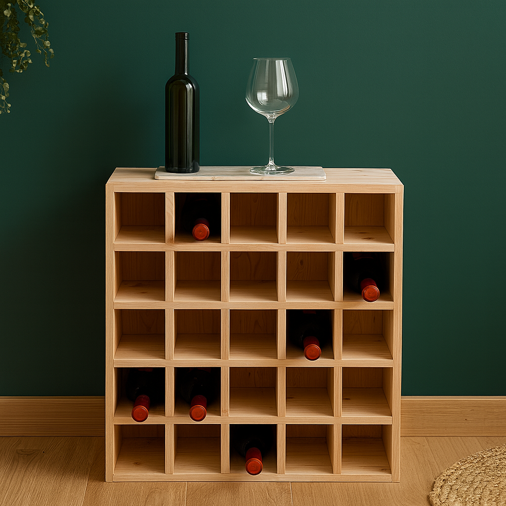 Weinregal für 25 Flaschen Nadelholz - Elysera